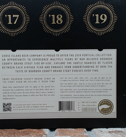 Goose Island Bourbon County Vertical Collection 2017, 2018, 2019 2017 - 47.3 CL (1 pint)