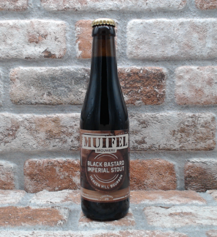 Muifel Brouwerij vatgerijpt #9 Black Bastard 12% Heaven Hill Bourbon 2022 Stout - 33 CL - Gerijptebieren.nl